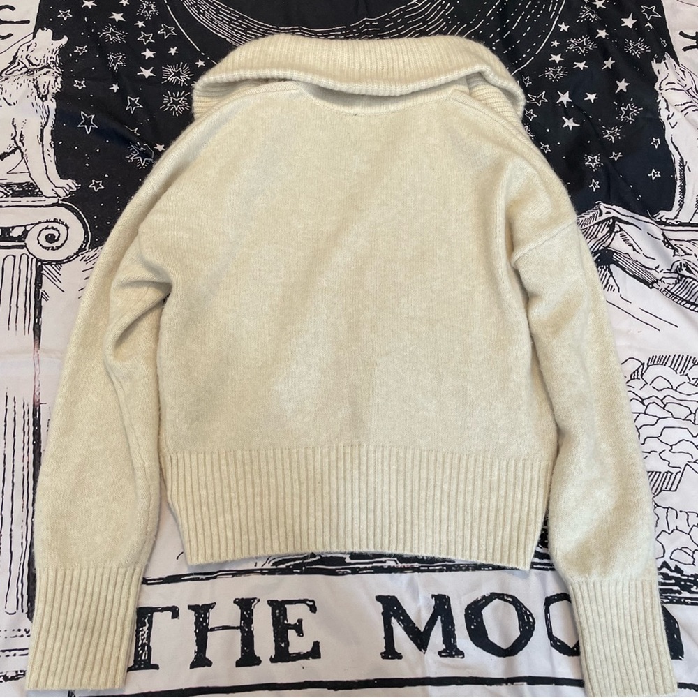 Express Cream Collared Sweater - Picture 3 of 3